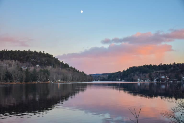 Pink sunset, Quebec, Canada