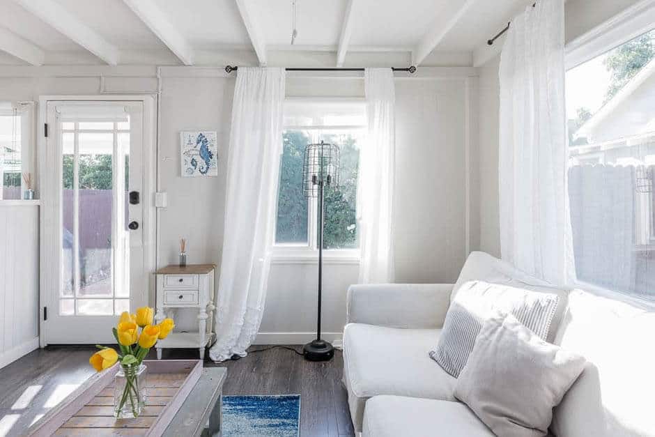 Breezy white living room