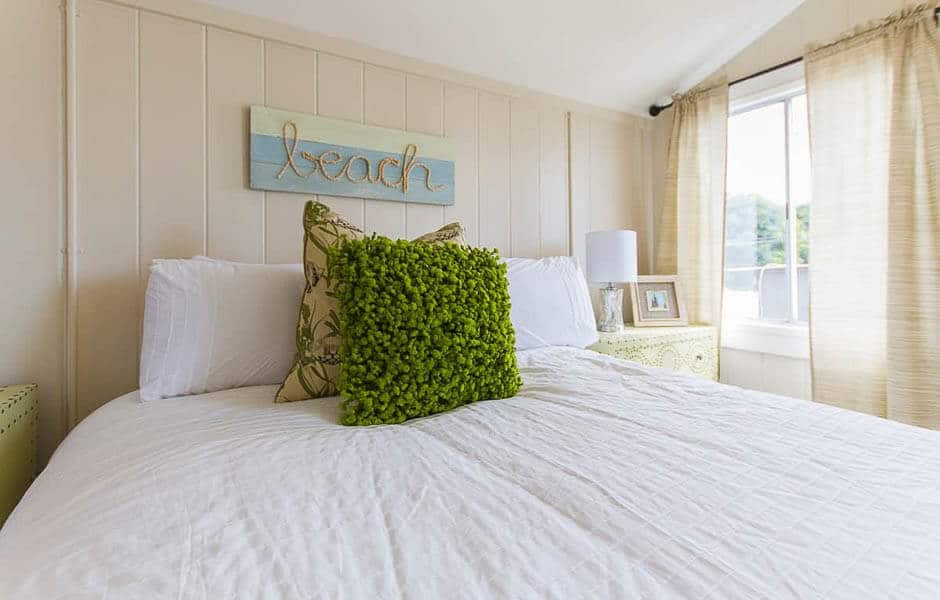 Bright bedroom in a beach house in Laguna Beach